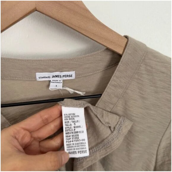 NWOT James Perse Size 1 Small V Neck Tee - Picture 2 of 4